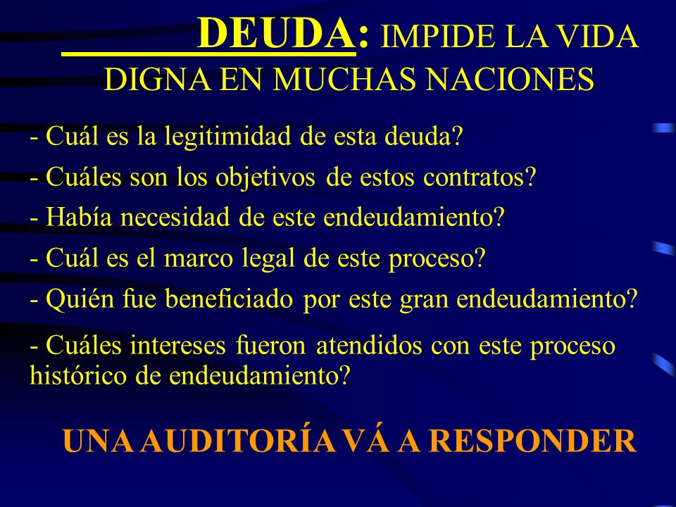 UNA AUDITORÍA VÁ A RESPONDER