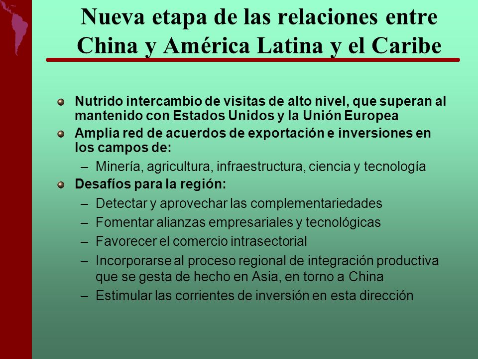 Nueva etapa de las relaciones entre China y América Latina y el Caribe