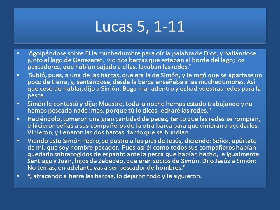 Lucas 5, 1-11