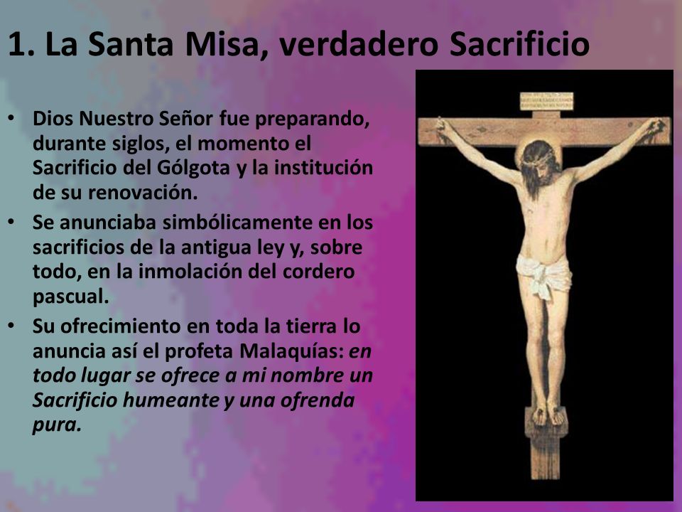 1. La Santa Misa, verdadero Sacrificio