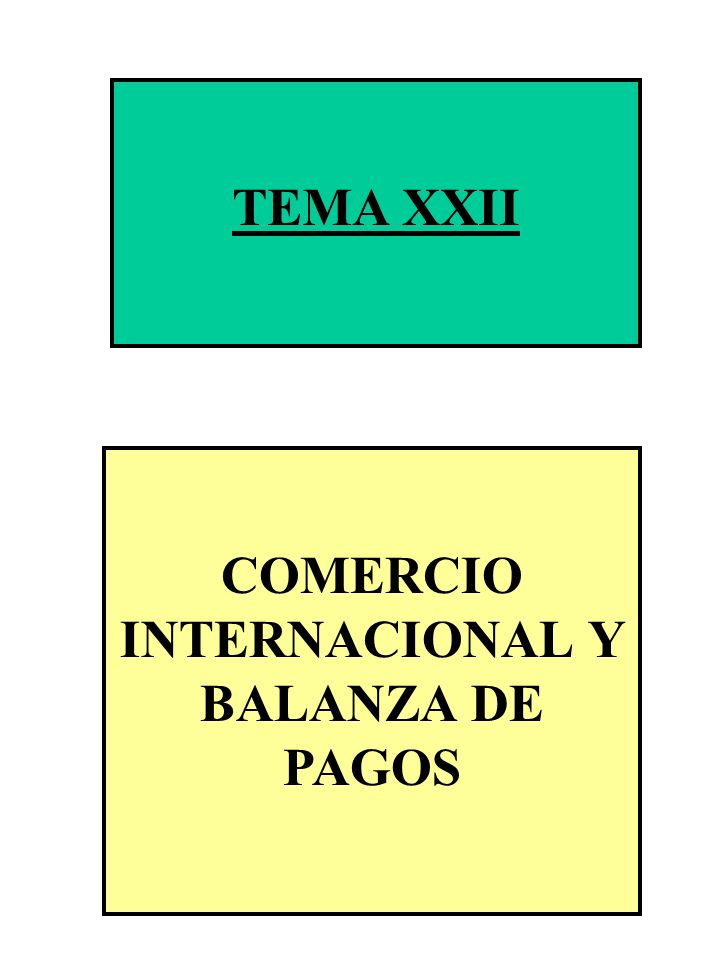COMERCIO INTERNACIONAL Y BALANZA DE PAGOS
