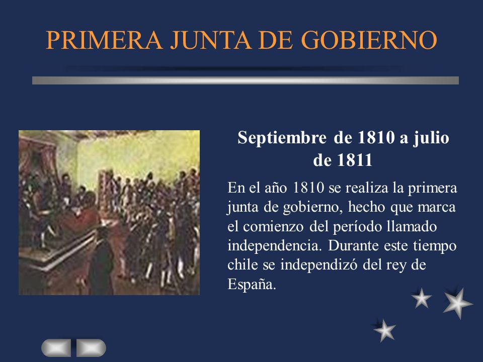 Septiembre de 1810 a julio de 1811