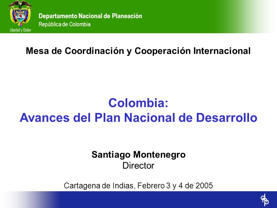 Colombia: Avances del Plan Nacional de Desarrollo