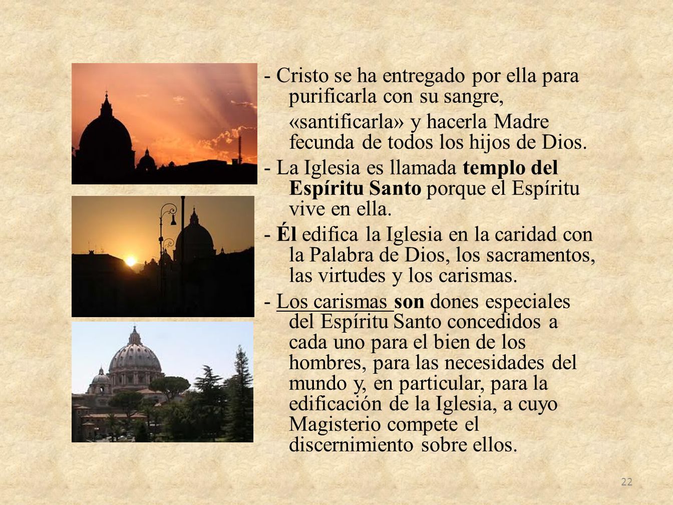- Cristo se ha entregado por ella para purificarla con su sangre, «santificarla» y hacerla Madre fecunda de todos los hijos de Dios.