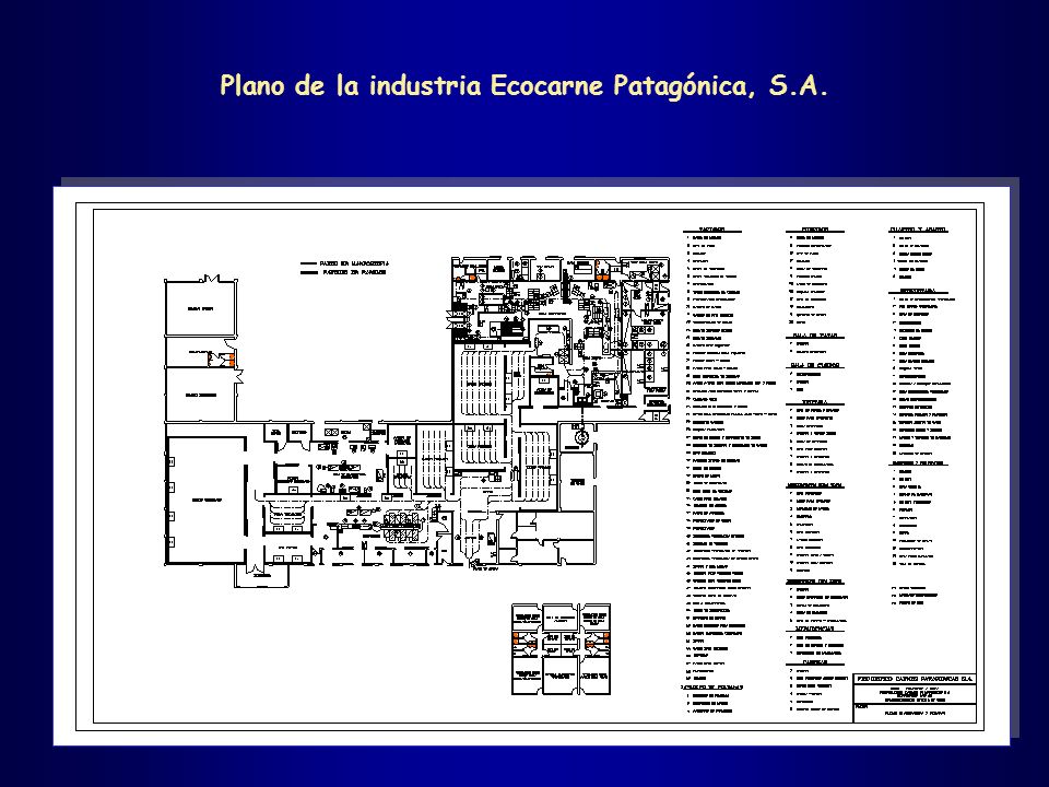Plano de la industria Ecocarne Patagónica, S.A.