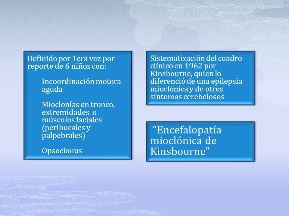 Encefalopatía mioclónica de Kinsbourne