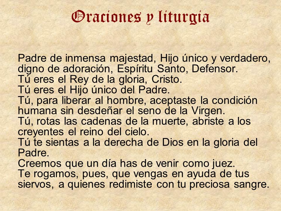 Oraciones y liturgia