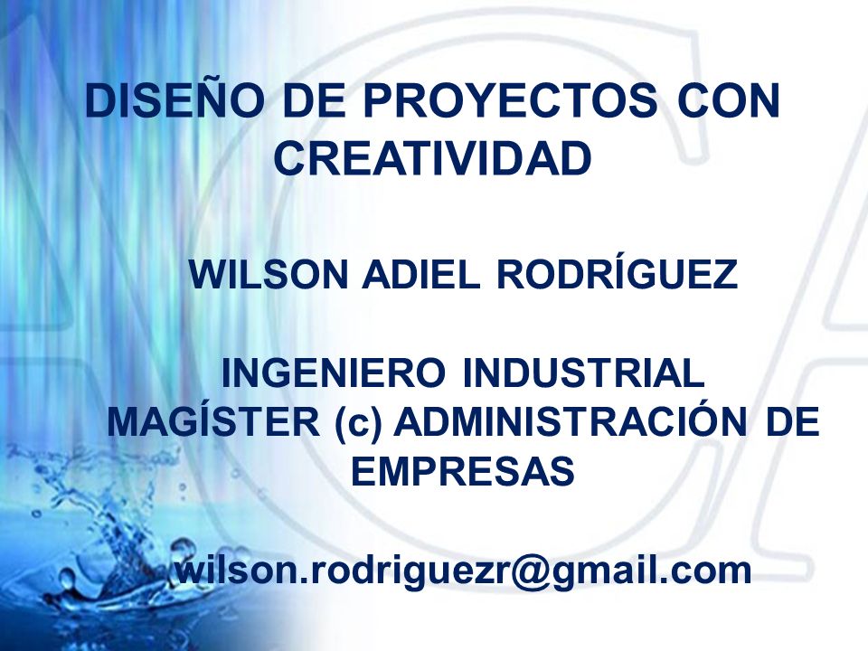 DISEÑO DE PROYECTOS CON CREATIVIDAD
