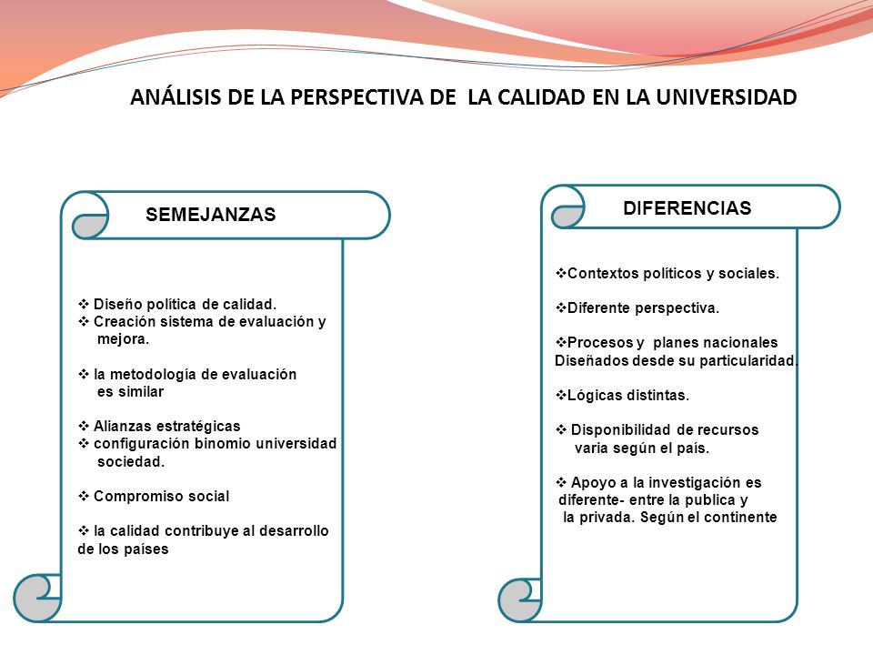ANÁLISIS DE LA PERSPECTIVA DE LA CALIDAD EN LA UNIVERSIDAD