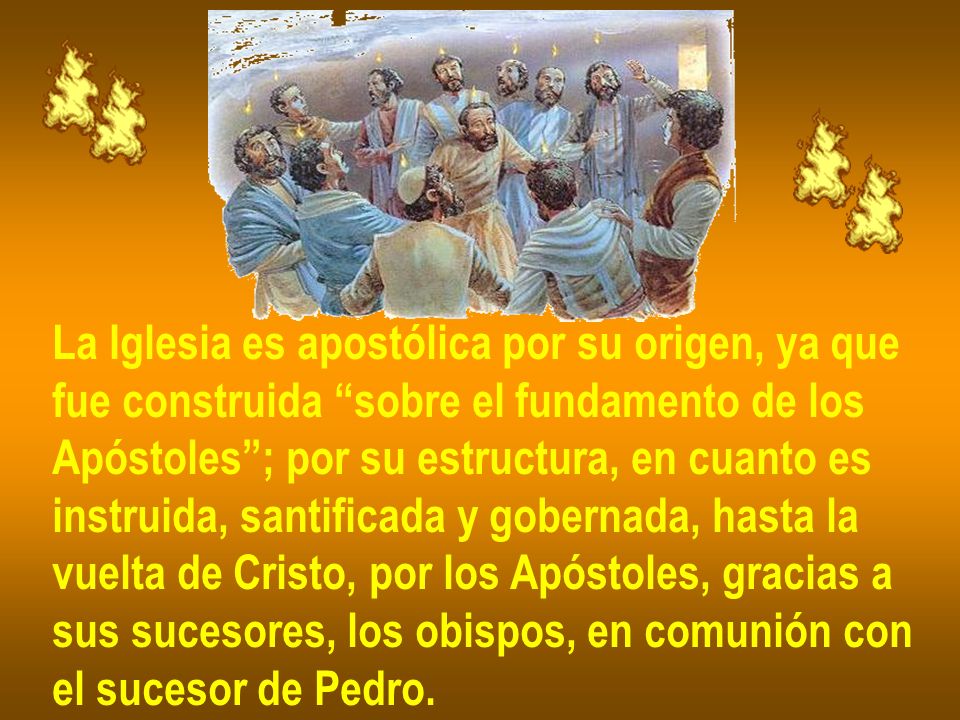 La Iglesia es apostólica por su origen, ya que