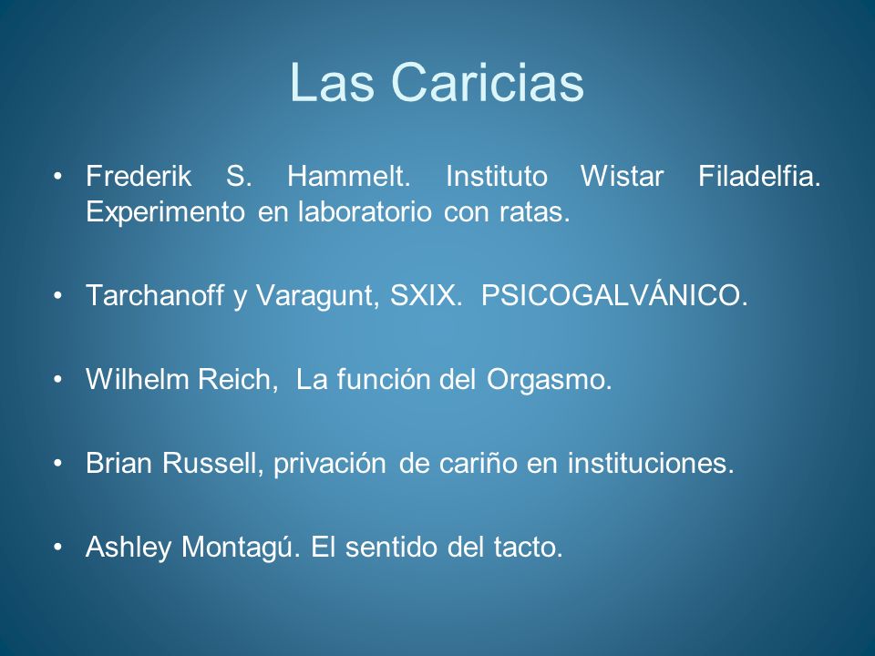 Las Caricias Frederik S. Hammelt. Instituto Wistar Filadelfia. Experimento en laboratorio con ratas.