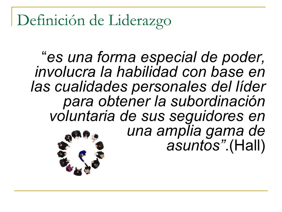 Definición de Liderazgo
