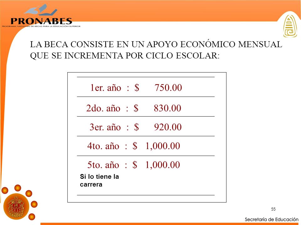 1er. año : $ do. año : $ er. año : $