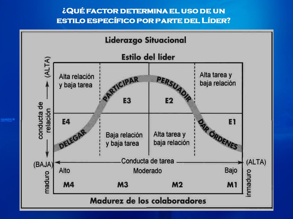 ¿Qué factor determina el uso de un estilo específico por parte del Líder
