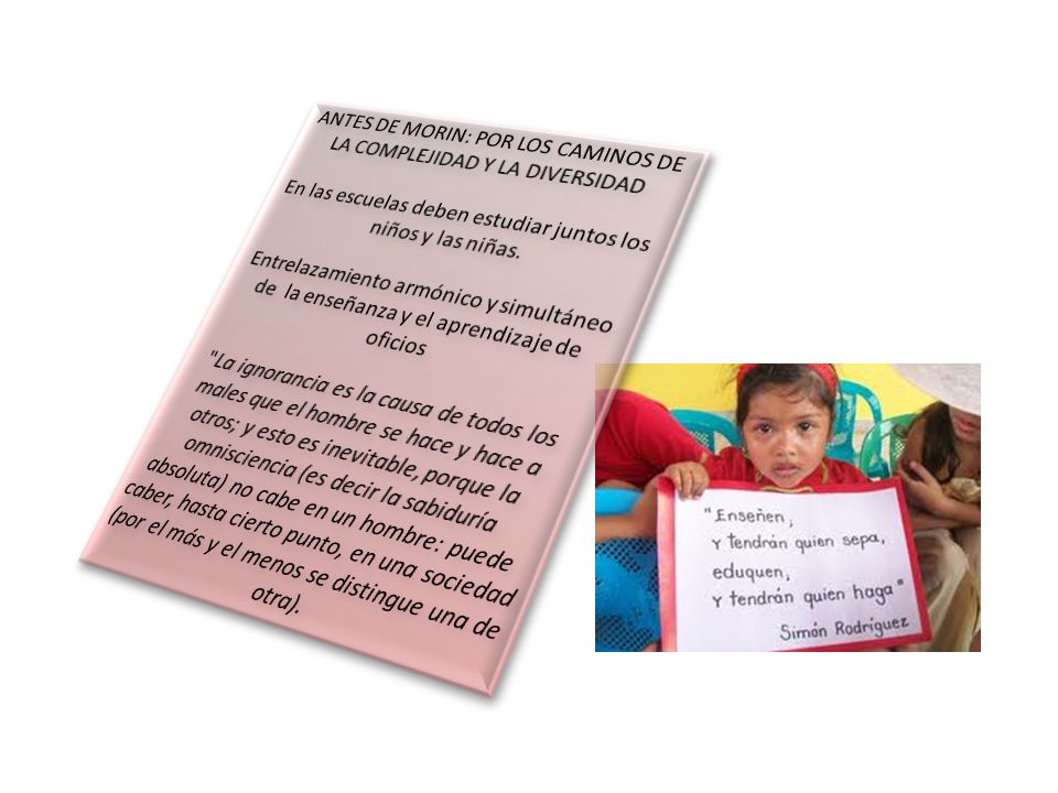ANTES DE MORIN: POR LOS CAMINOS DE LA COMPLEJIDAD Y LA DIVERSIDAD