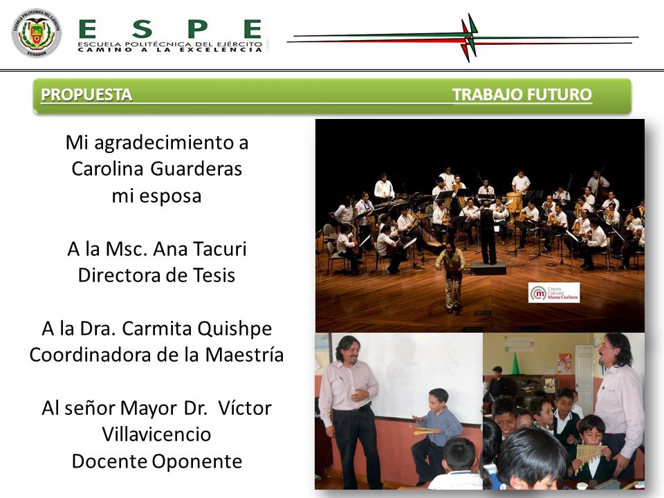 A la Dra. Carmita Quishpe Coordinadora de la Maestría