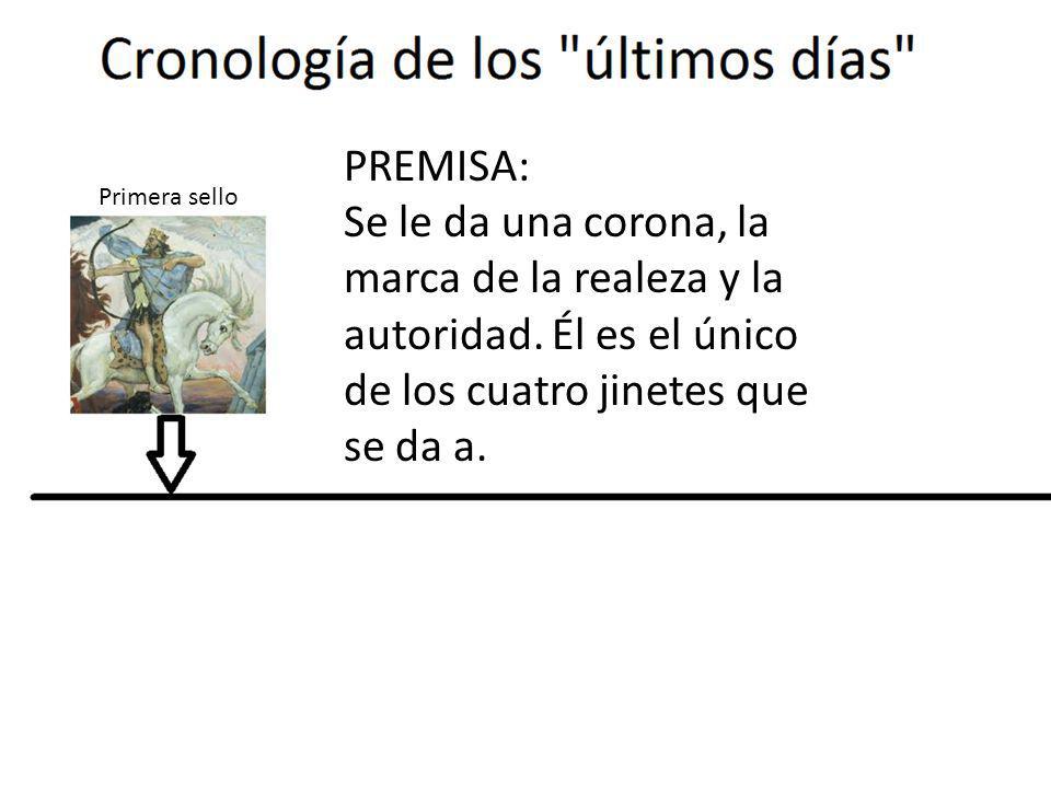 PREMISA: Se le da una corona, la marca de la realeza y la autoridad. Él es el único de los cuatro jinetes que se da a.