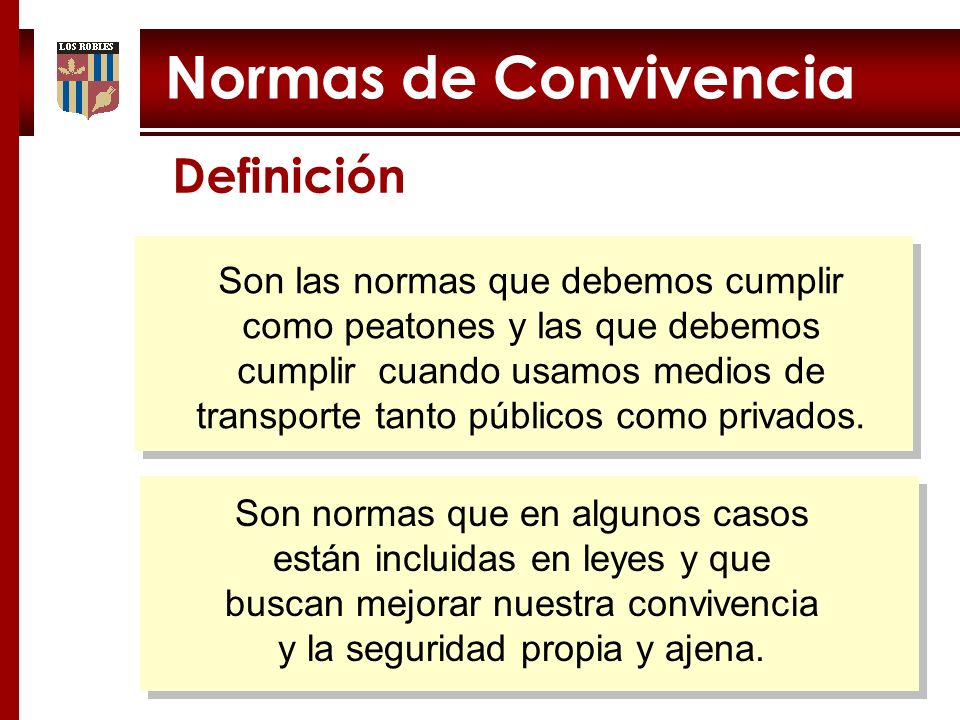 Normas de Convivencia Definición