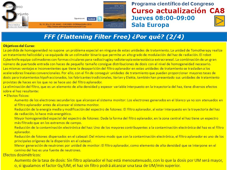 FFF (Flattening Filter Free) ¿Por qué (2/4)