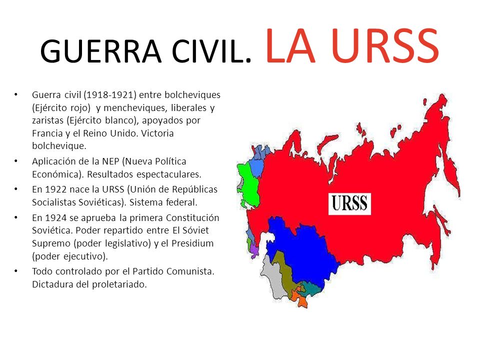 GUERRA CIVIL. LA URSS
