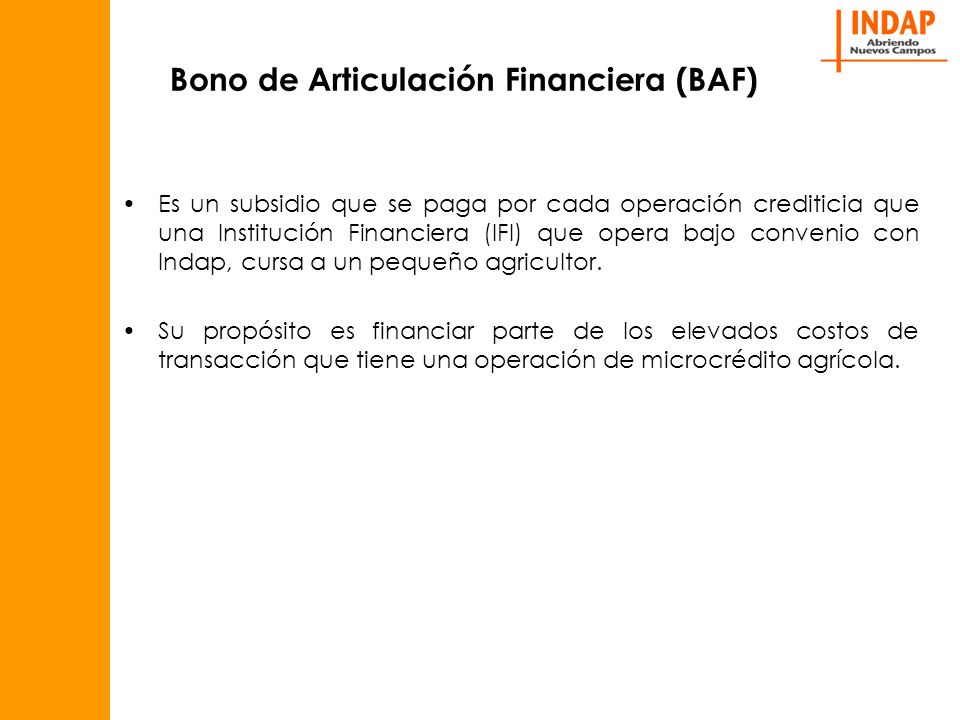Bono de Articulación Financiera (BAF)