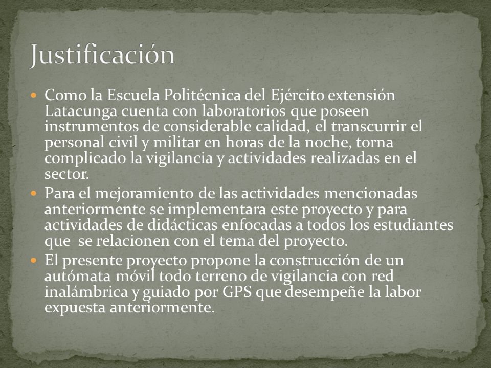 Justificación