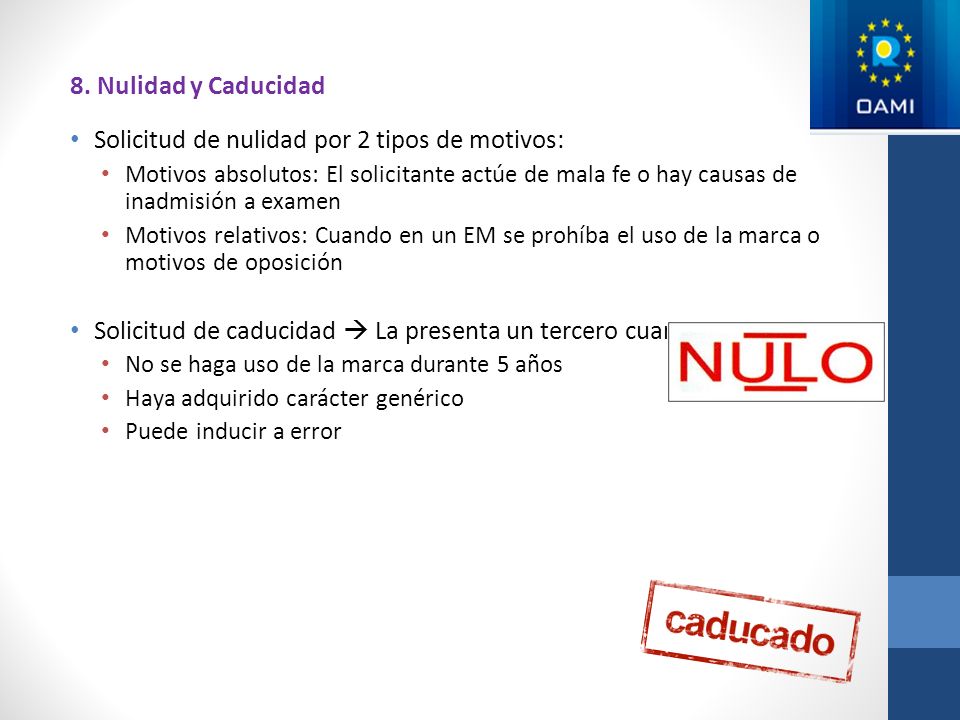 Solicitud de nulidad por 2 tipos de motivos: