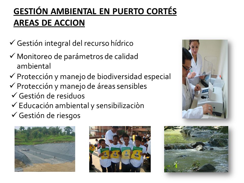 GESTIÓN AMBIENTAL EN PUERTO CORTÉS AREAS DE ACCION