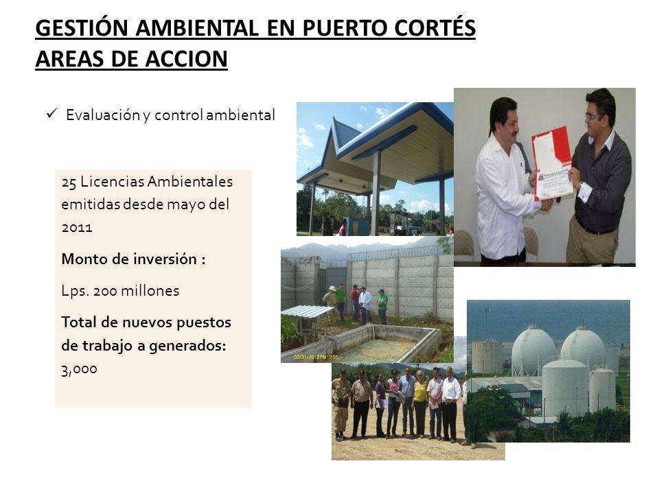 GESTIÓN AMBIENTAL EN PUERTO CORTÉS AREAS DE ACCION