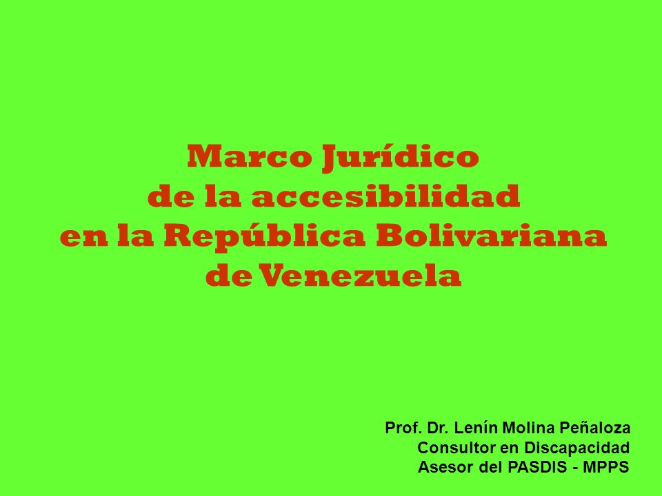 Consultor en Discapacidad Asesor del PASDIS - MPPS