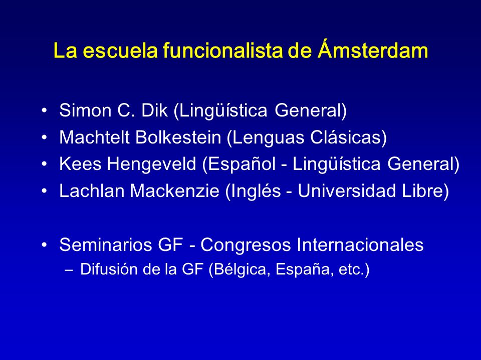 La escuela funcionalista de Ámsterdam