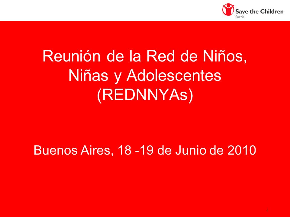 Reunión de la Red de Niños, Niñas y Adolescentes (REDNNYAs) Buenos Aires, de Junio de 2010