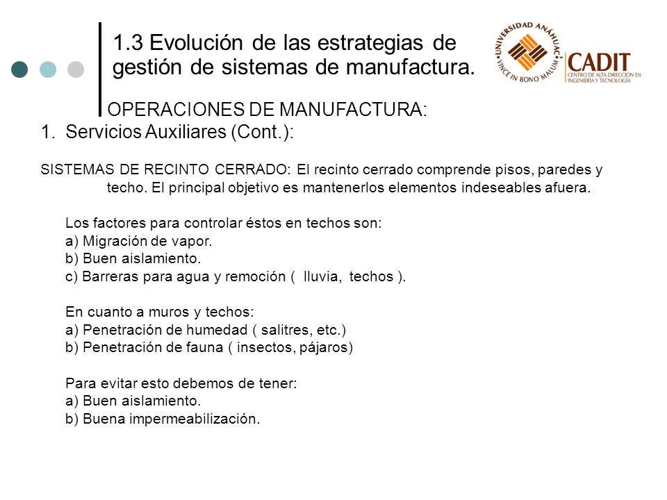 1.3 Evolución de las estrategias de gestión de sistemas de manufactura.