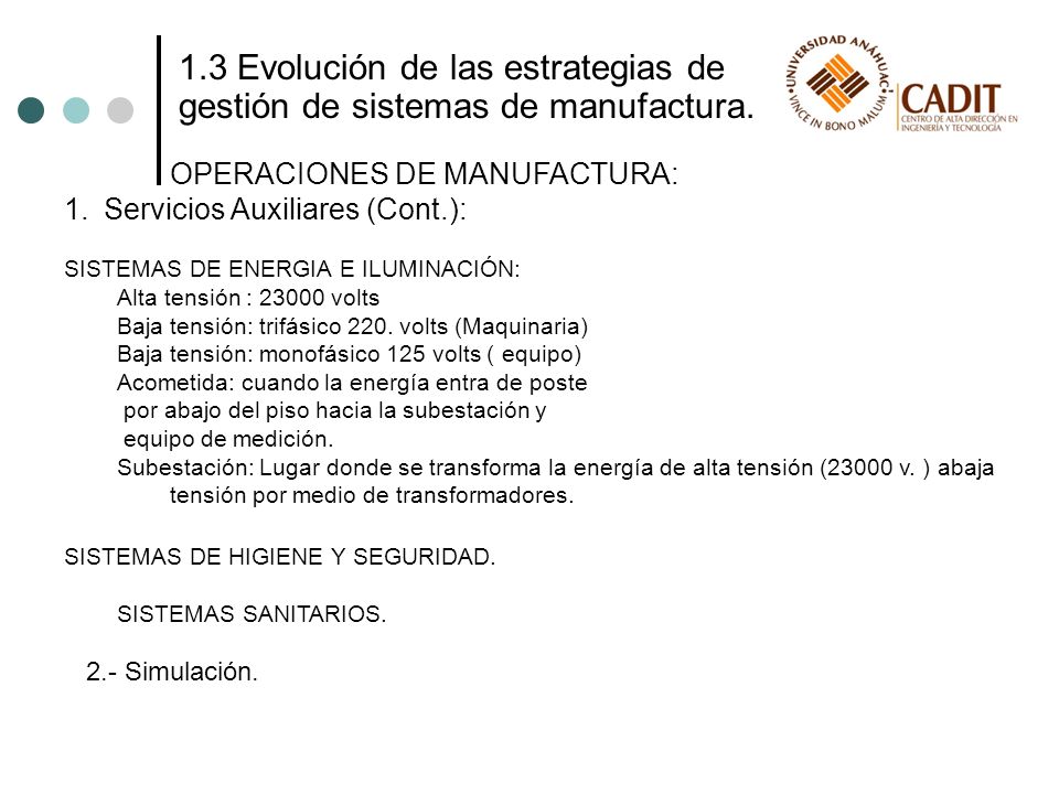 1.3 Evolución de las estrategias de gestión de sistemas de manufactura.