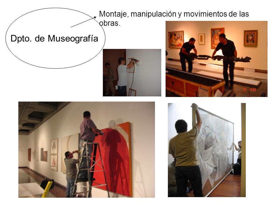 Dpto. de Museografía Montaje, manipulación y movimientos de las obras.