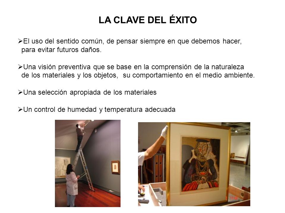 LA CLAVE DEL ÉXITO El uso del sentido común, de pensar siempre en que debemos hacer, para evitar futuros daños.