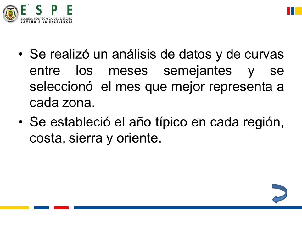 Se realizó un análisis de datos y de curvas entre los meses semejantes y se seleccionó el mes que mejor representa a cada zona.
