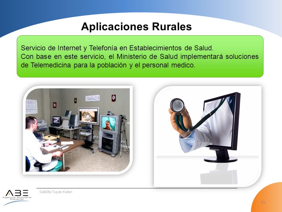 Aplicaciones Rurales Servicio de Internet y Telefonía en Establecimientos de Salud.