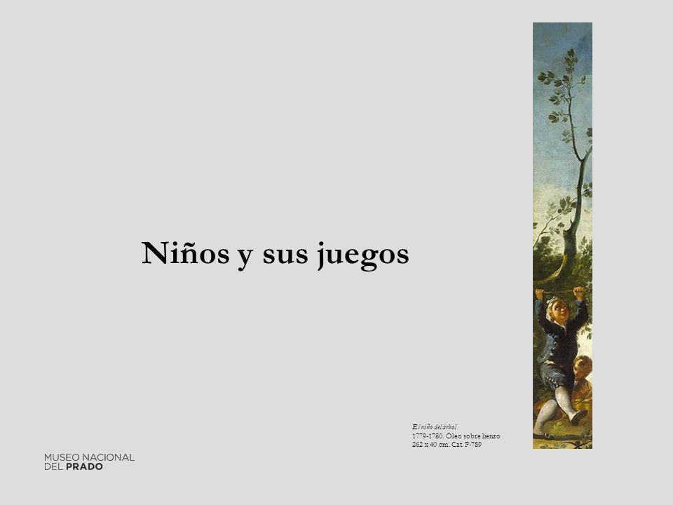 Niños y sus juegos El niño del árbol Óleo sobre lienzo
