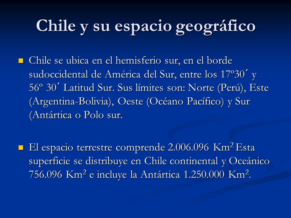 Chile y su espacio geográfico