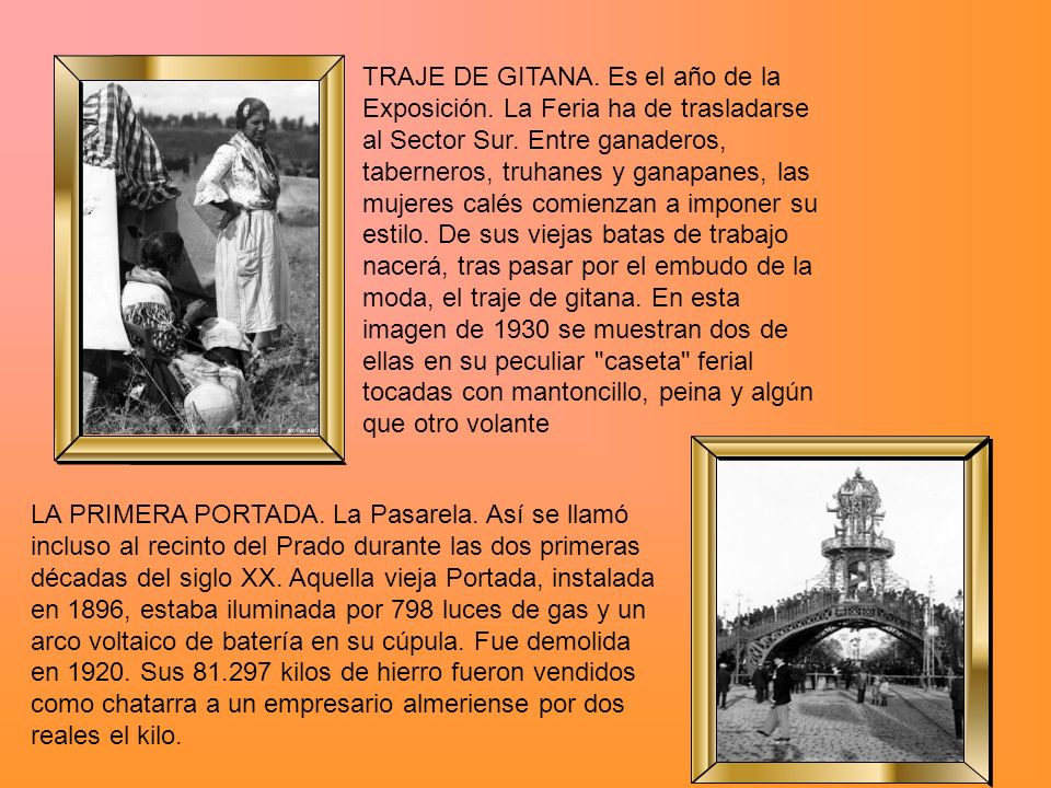 TRAJE DE GITANA. Es el año de la Exposición