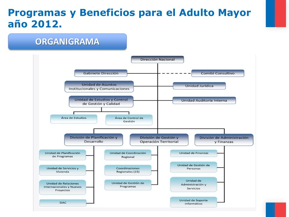 Programas y Beneficios para el Adulto Mayor año 2012.