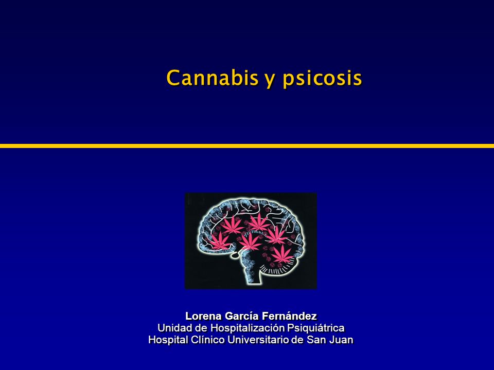 Cannabis y psicosis Lorena García Fernández Unidad de Hospitalización Psiquiátrica Hospital Clínico Universitario de San Juan.