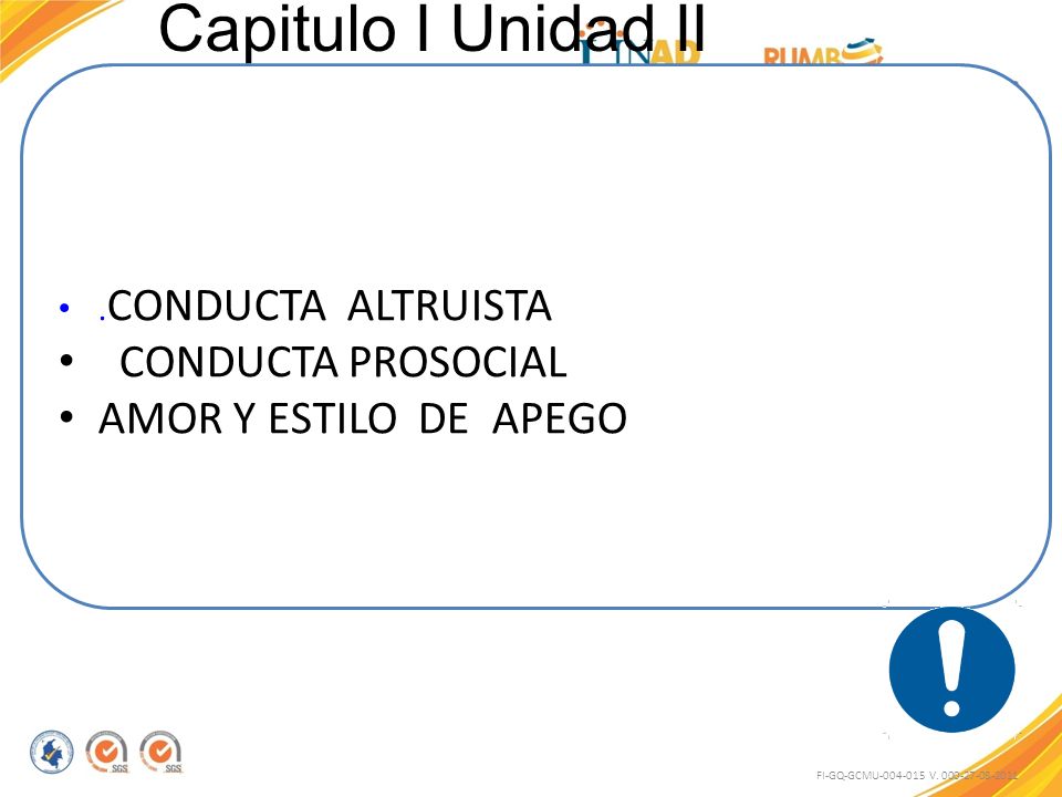 Capitulo I Unidad II CONDUCTA PROSOCIAL AMOR Y ESTILO DE APEGO