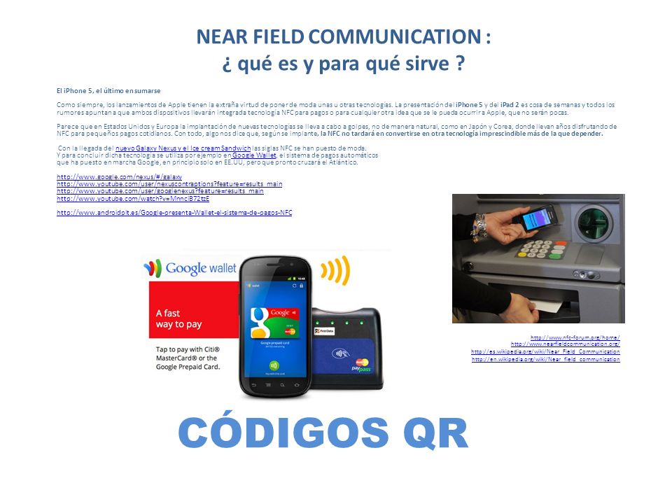 NEAR FIELD COMMUNICATION : ¿ qué es y para qué sirve