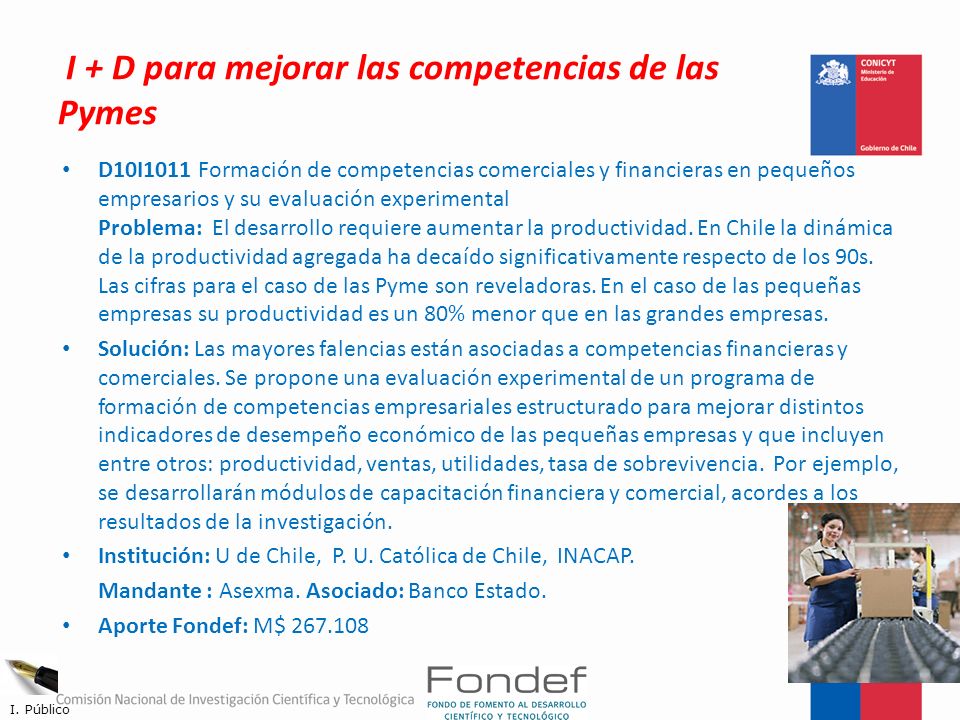 I + D para mejorar las competencias de las Pymes