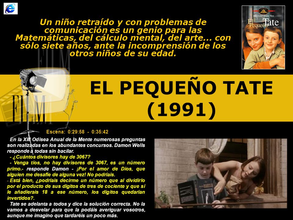Un niño retraído y con problemas de comunicación es un genio para las Matemáticas, del cálculo mental, del arte... con sólo siete años, ante la incomprensión de los otros niños de su edad.