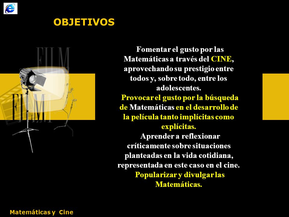 Popularizar y divulgar las Matemáticas.