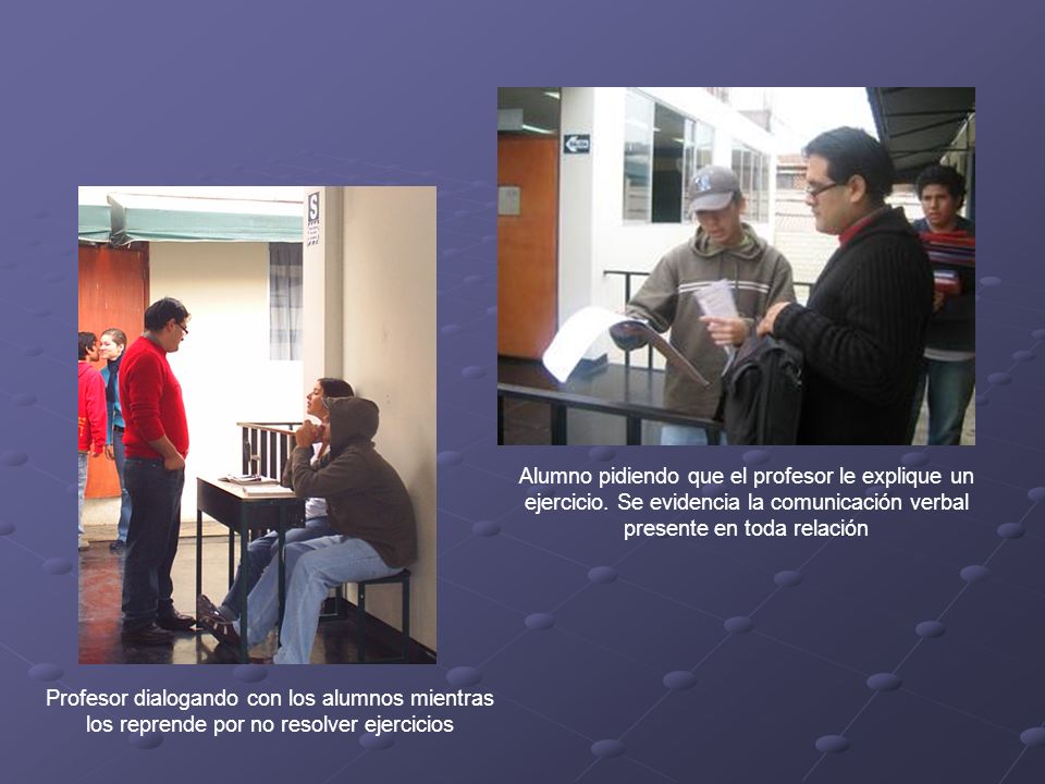 Alumno pidiendo que el profesor le explique un ejercicio