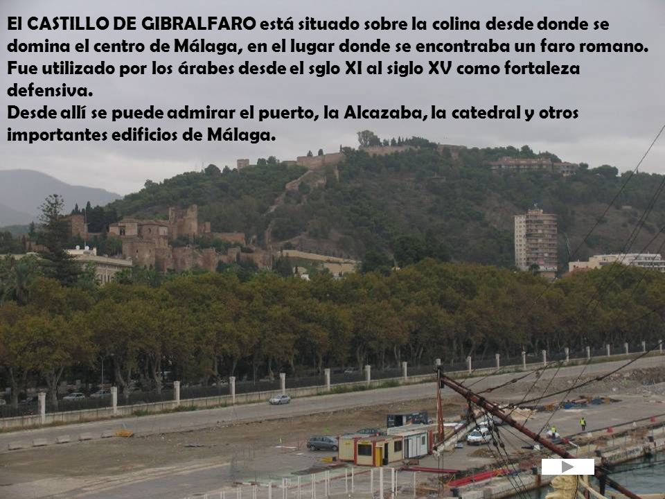 El CASTILLO DE GIBRALFARO está situado sobre la colina desde donde se domina el centro de Málaga, en el lugar donde se encontraba un faro romano.
